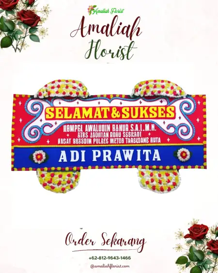 Papan Bunga Ucapan Selamat Daratsekip